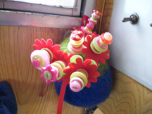 Handmade button flowers