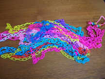 plastic charm chain necklaces
