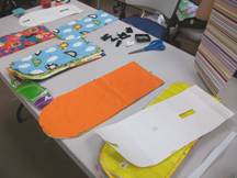 Our pattern, some fabric choices and velcro pieces