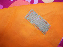 sewn velcro piece - proof sewing did occur 