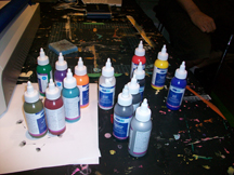 Our ink choices - so many to choose from. Thanks Mike at Provo!