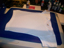 A tee shirt ready for ink