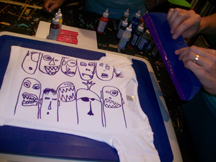 Cute monster design on the tee