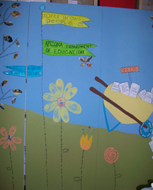 Flags of program sponsors