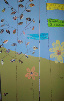 Tree with "photo leaves" of program activities