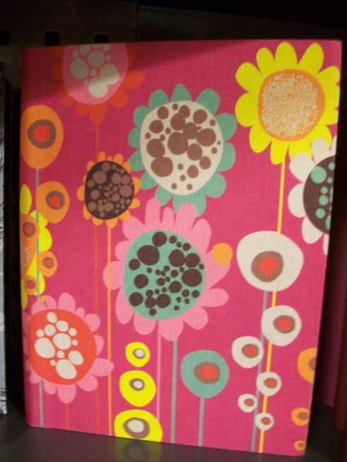 A journal cover with flowers