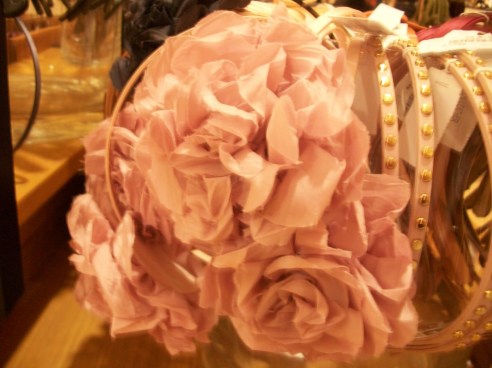 Fabric flowers on headbands