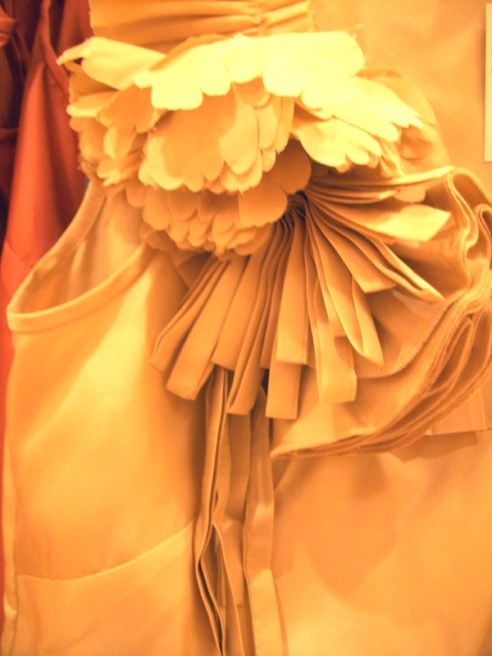 Another view / different color blouse with flower and ruffle details